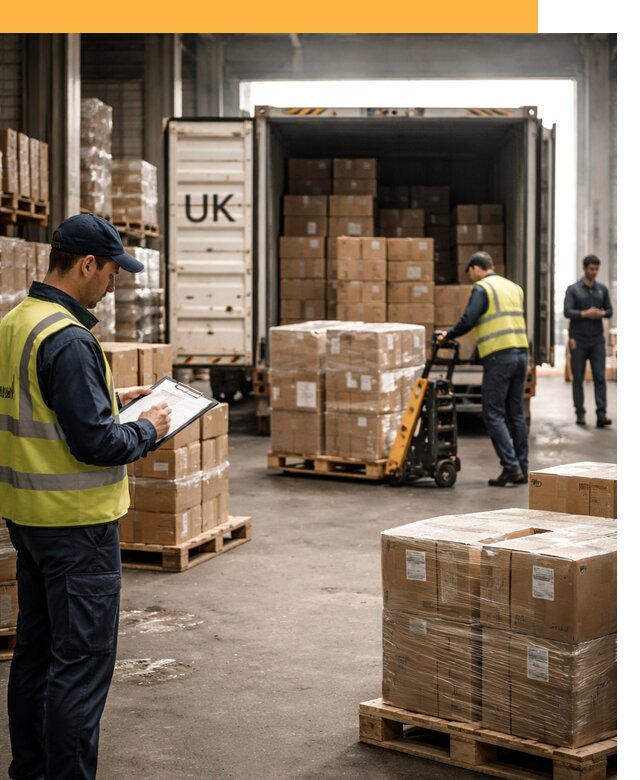 Доставка грузов из Великобритании с таможенным оформлением от 13593